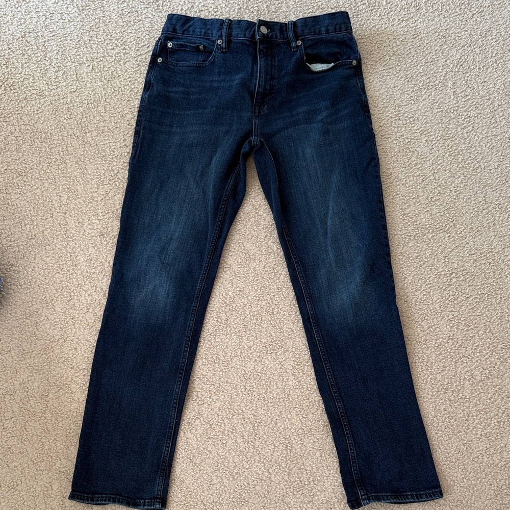 Banana Republic Men's Slim Jeans in Deep Blue